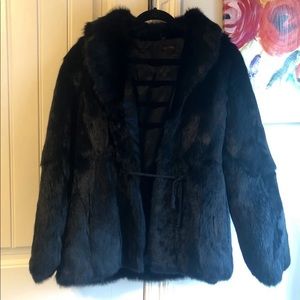 100% rabbit fur coat